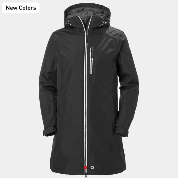 Helly Hansen Jackets & Blazers - Sz XL New Helly Hansen Belfast Black Long Windproof Rain Coat.
